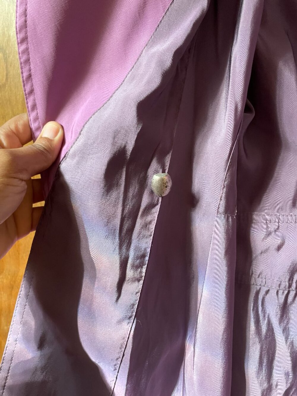 Chic MYCRA PAC Iridescent Trench Raincoat Jacket 1 S/M. Rare Excellent Cond New - Picture 6 of 16